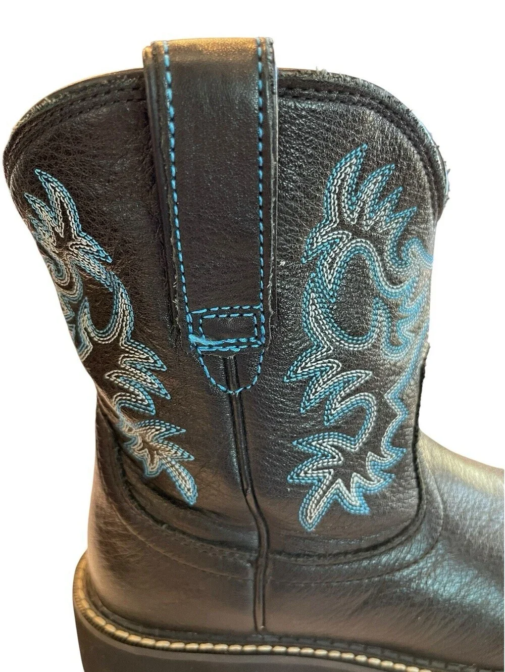 Ariat Fatbaby Western Boots Sz 8B Womens Black  Blue boots 3136.27